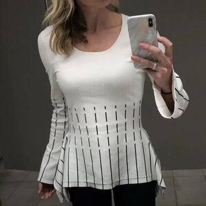 Prabal Gurung Knit Peplum Top